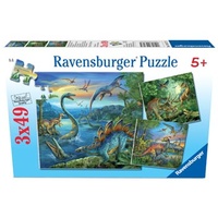 3x49pc Jigsaws Dinosaur Facination