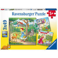 Rapunzel, Lttle Red Riding Hood and the Frog Prince 3x49pc