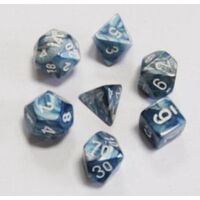 Chessex Lustrous Slate/White RPG Dice Set
