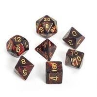 Chessex Scarab Blue Blood/Gold RPG Dice Set
