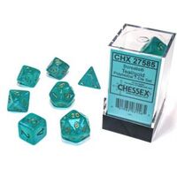 Chessex Borealis Teal/Gold RPG Dice Set
