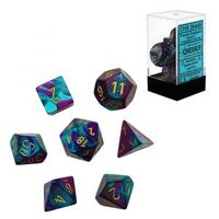 Chessex Gemini Purple-Teal/Gold RPG Dice Set