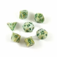 Chessex Marble Green/Dark Green RPG Dice Set