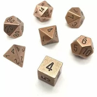 Chessex Solid Metal Copper Colour RPG Dice Set