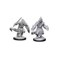 Lizardfolk Barbarian and Cleric unpainted minis