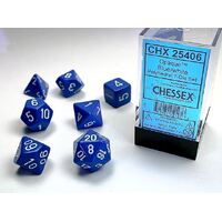 Chessex Opaque Blue/White Dice Set
