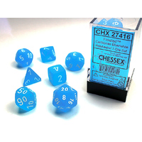 Chessex Frosted Caribbean Blue/White Dice Set