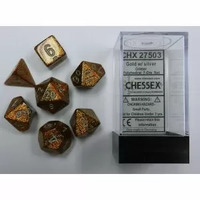 Chessex Glitter Gold/Silver RPG Dice Set