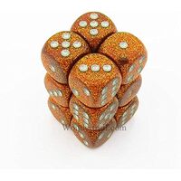 Chessex Glitter Gold/Silver D6 Set