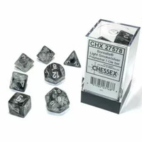 Chessex Dice Borealis Light Smoke/Silver RPG Set