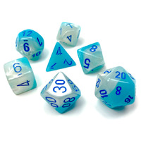 Chessex Gemini Pearl Turquoise-White/Blue Dice Set