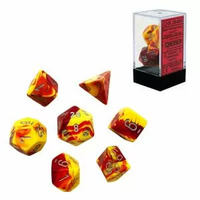 Chessex Gemini Red-Yellow/Silver RPG Dice Set