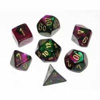 Chessex Gemini Blue-Green/Gold RPG Dice Set