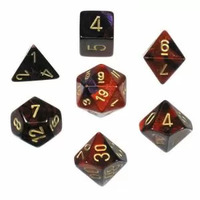 Chessex Gemini Purple-Red/Gold RPG Dice Set