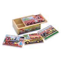 Wooden jigsaws in a box - Vehicles