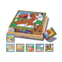 Wooden Cube Puzzle - Pets