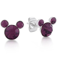 Mickey Mouse Birth Stone Stud Earrings
