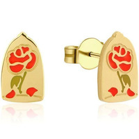 Beauty and the Beast Rose Stud Earrings