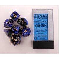 Chessex Gemini Black-Blue/Gold RPG Dice Set