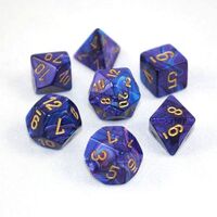 Chessex Lustrous Purple/Gold RPG Dice Set