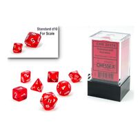 Chessex Translucent Red/White mini RPG Dice Set