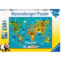 Animal Map of the World 150pc