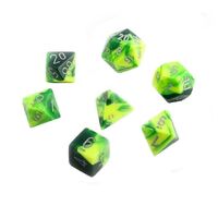 Chessex Gemini Green-Yellow/Silver RPG Dice Set